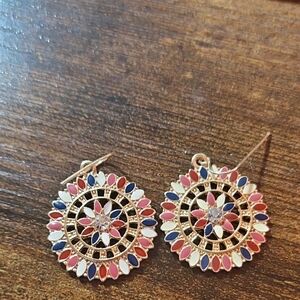 Elegant Multicolor Mandala Earrings